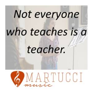 Not everyone who teaches is a teacher